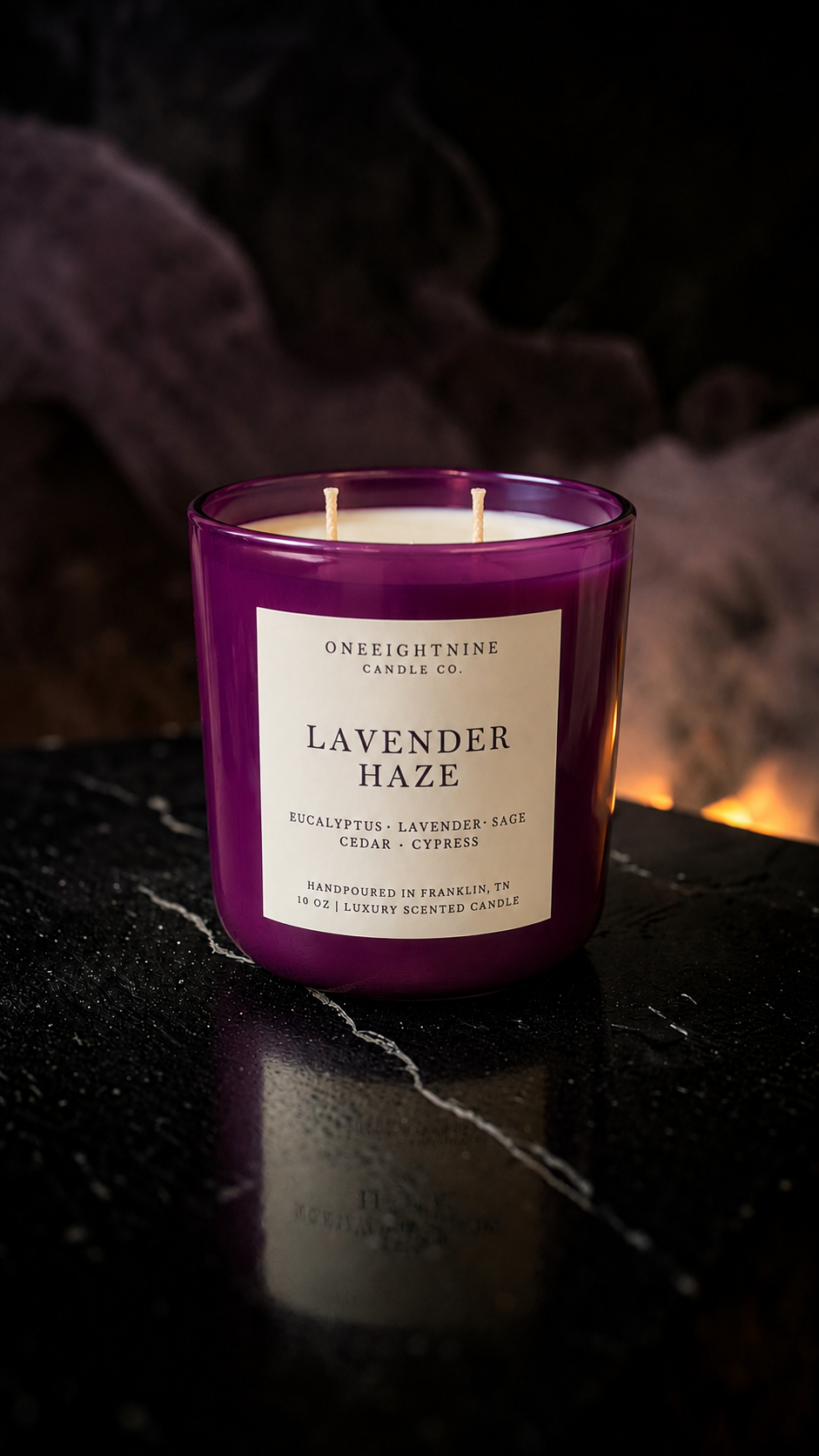 LAVENDER HAZE (10 oz Candle) Eucalyptus • Lavender • Sage • Cedar • Cypress