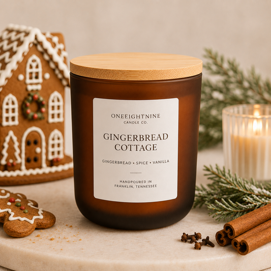 PREORDER: Gingerbread Cottage 10 oz Double Wick Scented Candle - Holiday Collection