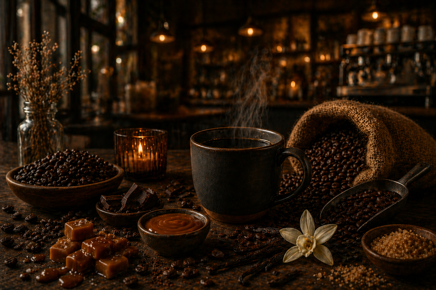 The Factory Roast (9 Oz Double Wick Candle) Fresh Coffee, Creamy Milk Blend, Caramel, Vanilla