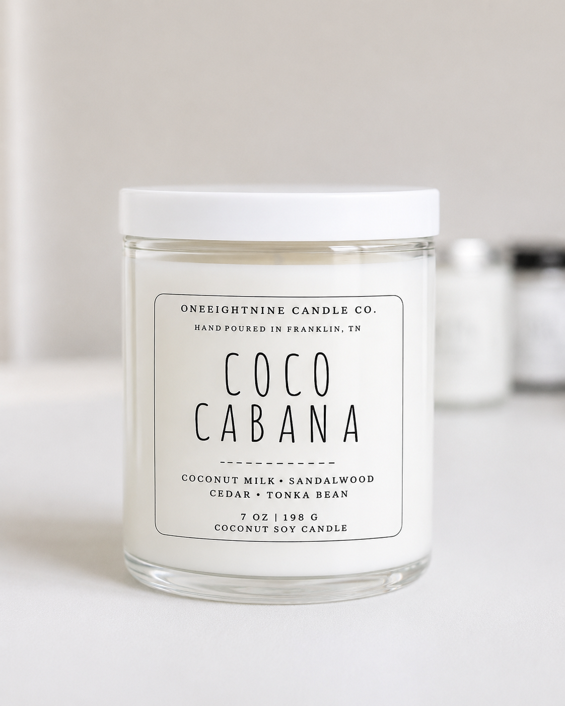 Coco Cabana (7 oz Single Wick Candle) Coconut Milk • Sandalwood • Cedar • Tonka Bean