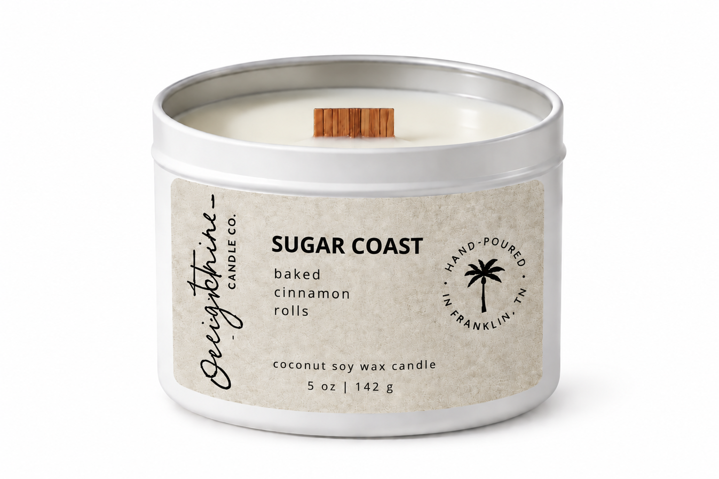 SUGAR COAST (5 oz Candle ) Baked Frosted Cinnamon Rolls