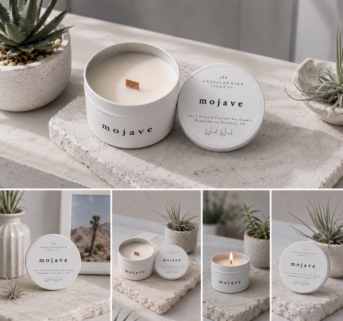 🌵 MOJAVE   (6 oz Candle )   Pomelo   •   Hemp  •  Pink Pepper  •   Palo Santo