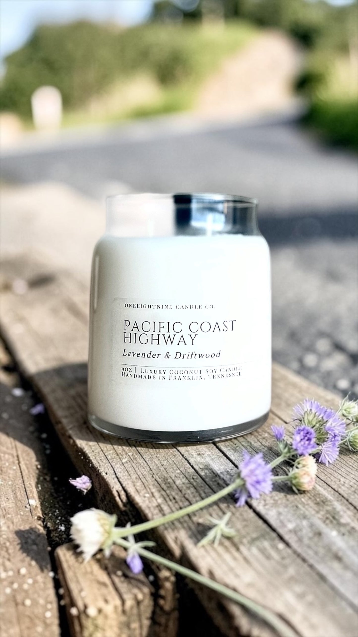 Lavender Driftwood (9 Oz Double Wick Candle) Eucalyptus, Marine, Honeydew Melon, Green Leaves, Lavender, Sage, Cedar, Amber, Benzoin, Cypress