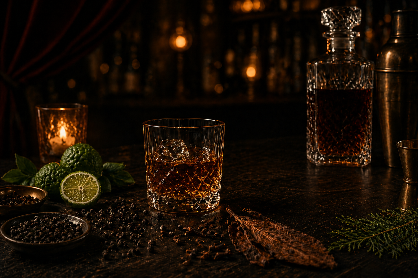 Franklin Speakeasy (9 Oz Double Wick Candle)  Peppercorn, Orange, Violet, Pine, Sage, Leather, Juniper