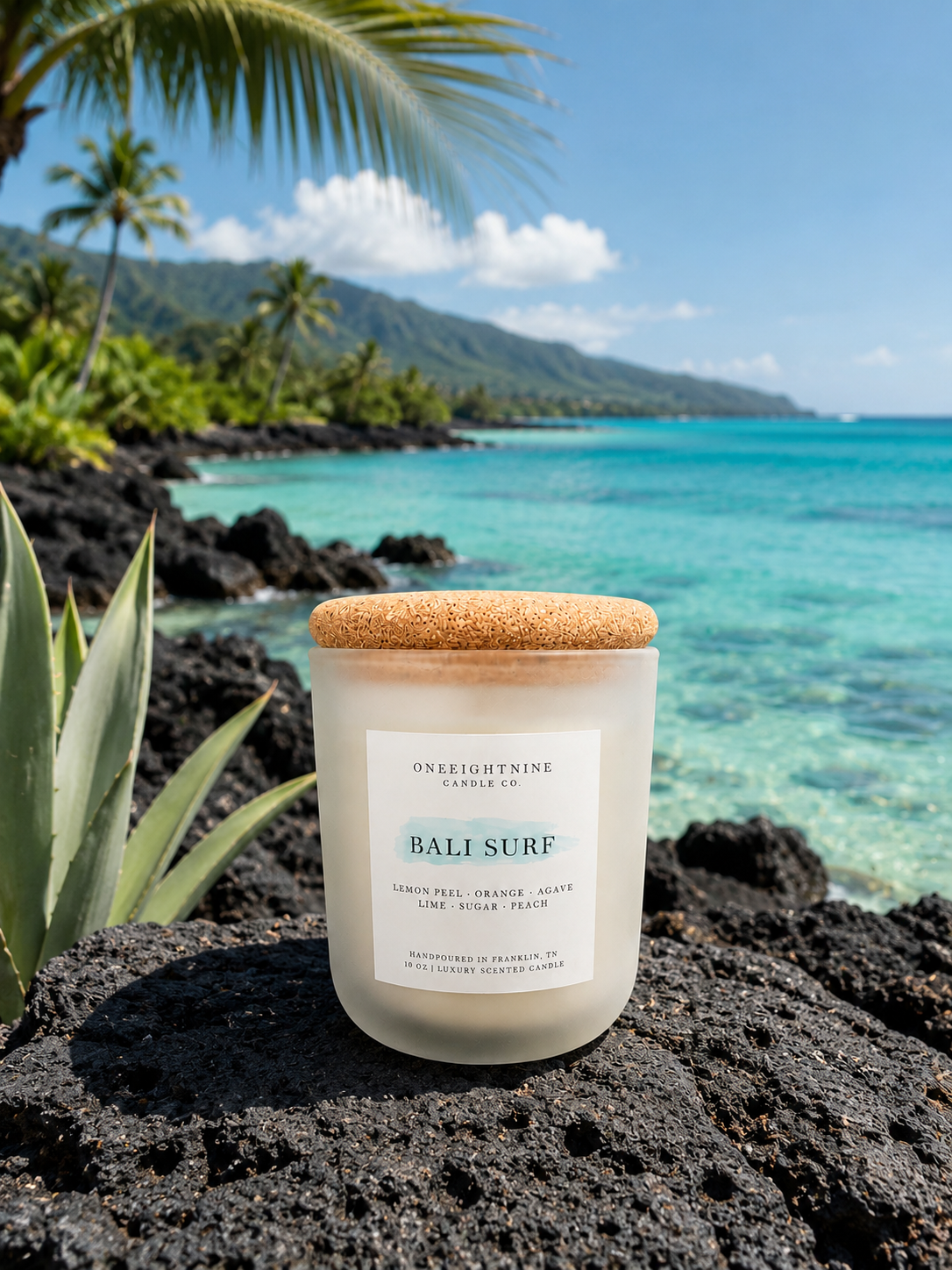 BALI SURF   (10 oz Candle)   Volcano Scent  •   Lemon Peel   •  Citrus