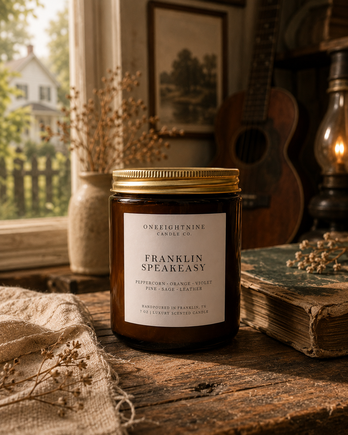 Franklin Speakeasy (7 oz Single Wick) Scented Candle