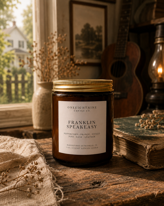 Franklin Speakeasy (7 oz Single Wick) Scented Candle