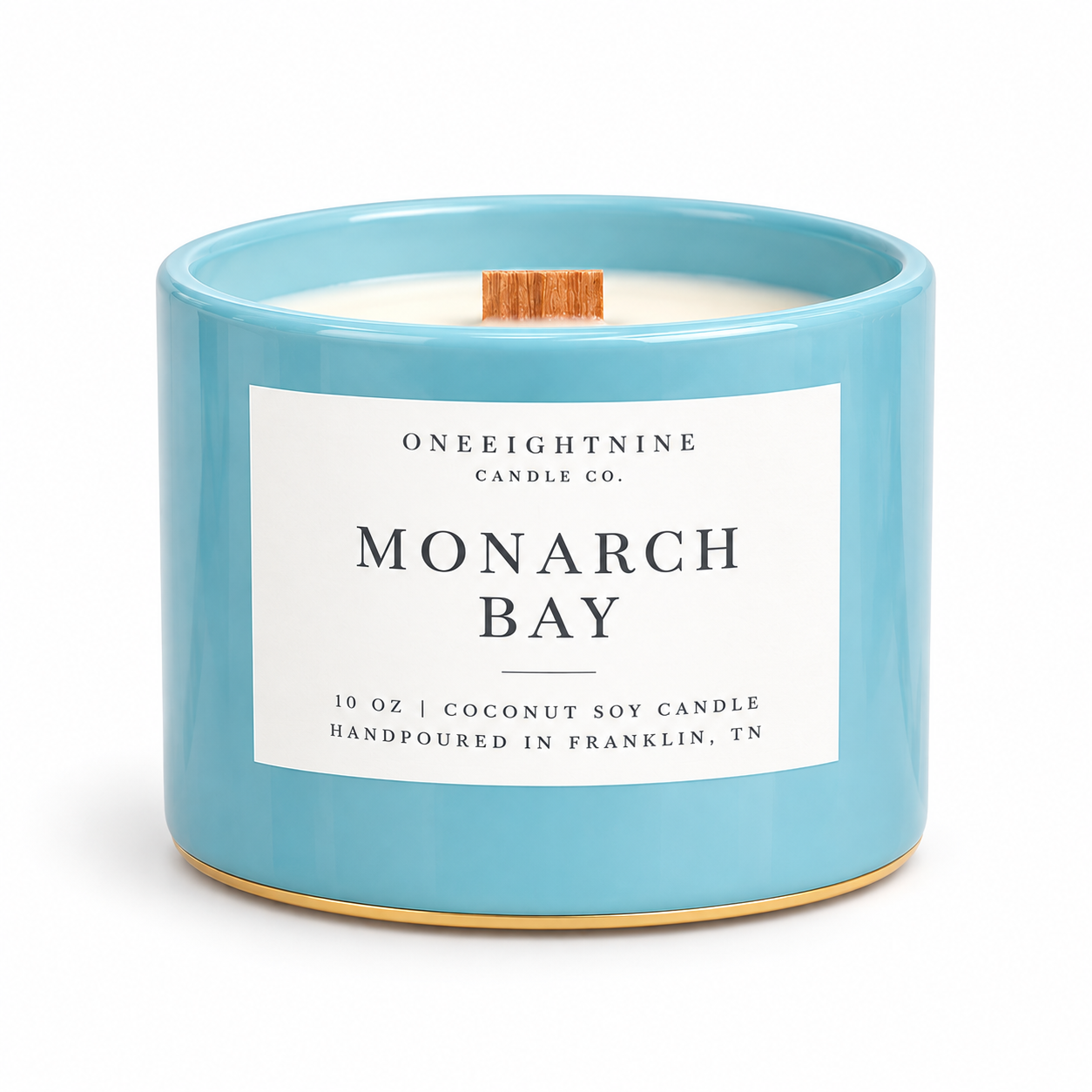 MONARCH BAY  (10 oz Candle)   Lemon • Sugar •  Mint  •  Ginger  •  Amber  •  Cedar  •  Tonka Bean   •  Sandalwood  •  Musk