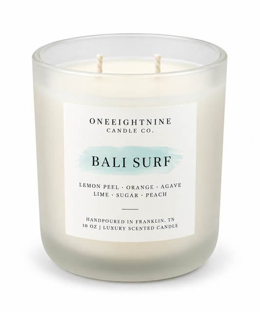 BALI SURF   (10 oz Candle)   Volcano Scent  •   Lemon Peel   •  Citrus