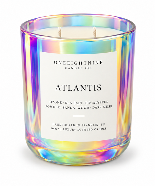 ATLANTIS  (10 oz Candle)    Marine • Sea Salt •  Plum •  Eucalyptus •  Sandalwood •  Amber