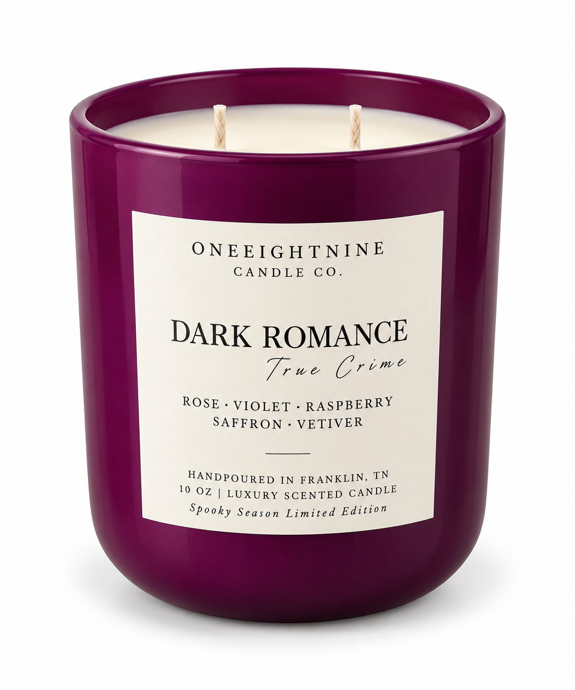 DARK ROMANCE  (10 oz Candle )   Rose •  Violet •  Raspberry •  Saffron •  Vetiver