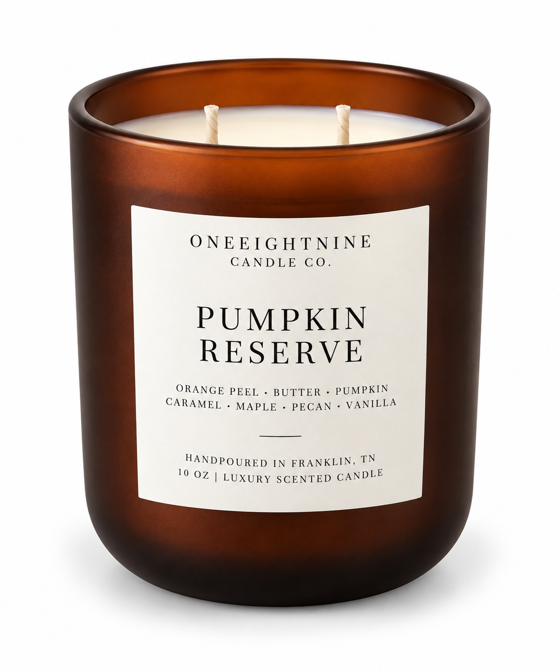 PUMPKIN RESERVE   (10 oz Candle)      Orange Peel • Butter • Caramel •  Maple • Pecan • Vanilla
