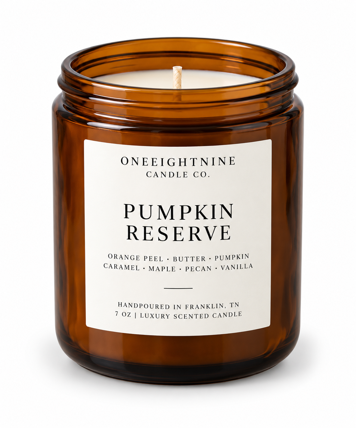 PUMPKIN RESERVE  (7 oz Candle)   Orange Peel  •  Butter  •  Caramel  •  Maple  •  Pecan • Vanilla