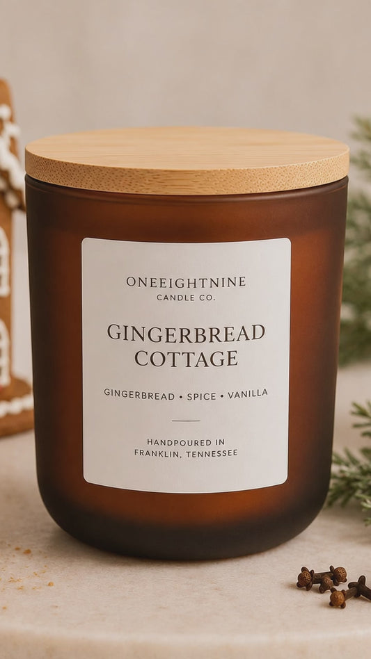 PREORDER: Gingerbread Cottage 10 oz Double Wick Scented Candle - Holiday Collection